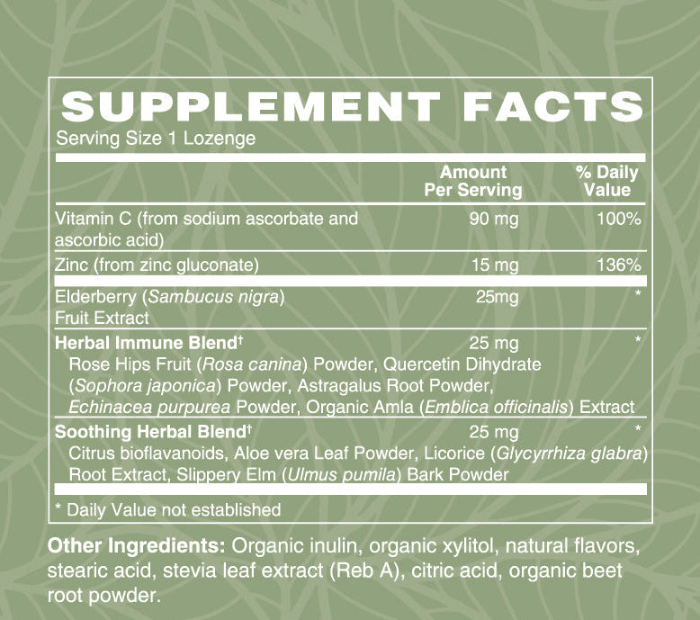 Elderberry Zinc Lozenge with Vitamin C