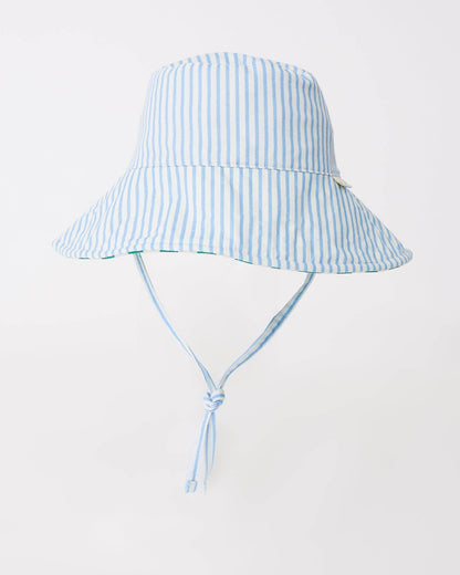 Big Floppy Sun Hat: Pink Wide Stripe / One Size