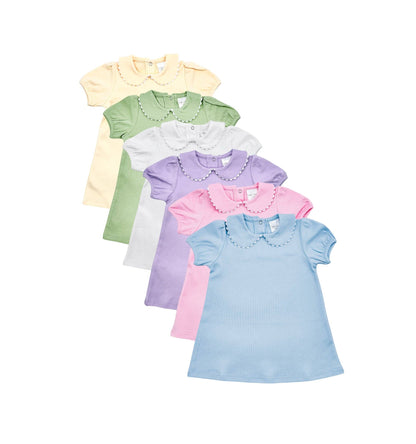 Dress - Scalloped SS: Light Yellow / 6