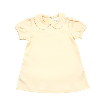 Dress - Scalloped SS: Light Yellow / 6