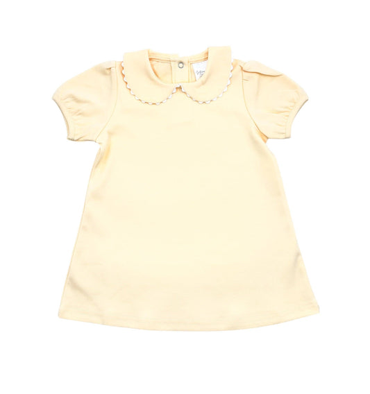 Dress - Scalloped SS: Light Yellow / 6