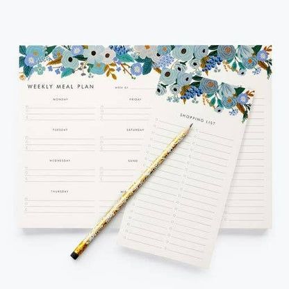 Rifle Paper Co. Garden Party Blue Meal Planner Notepad