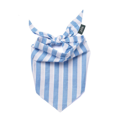 Cabana Blue Stripes  Dog Bandana: Small - Nik Naks, view 1 of 4
