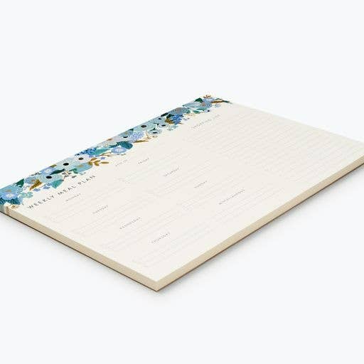 Rifle Paper Co. Garden Party Blue Meal Planner Notepad