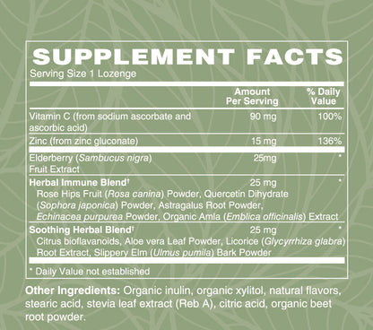 Elderberry Zinc Lozenge with Vitamin C