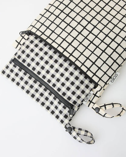 Fall Colors: Wet/Dry Bag Set: Teal Gingham