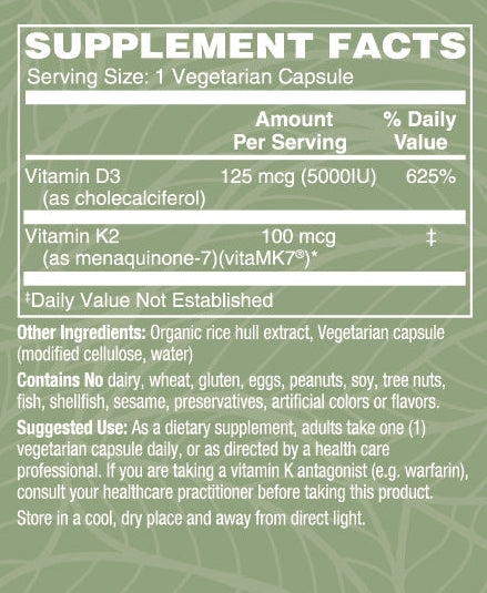 Vitamin D3 and K2 Caps