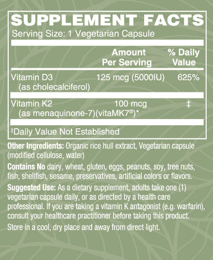 Vitamin D3 and K2 Caps