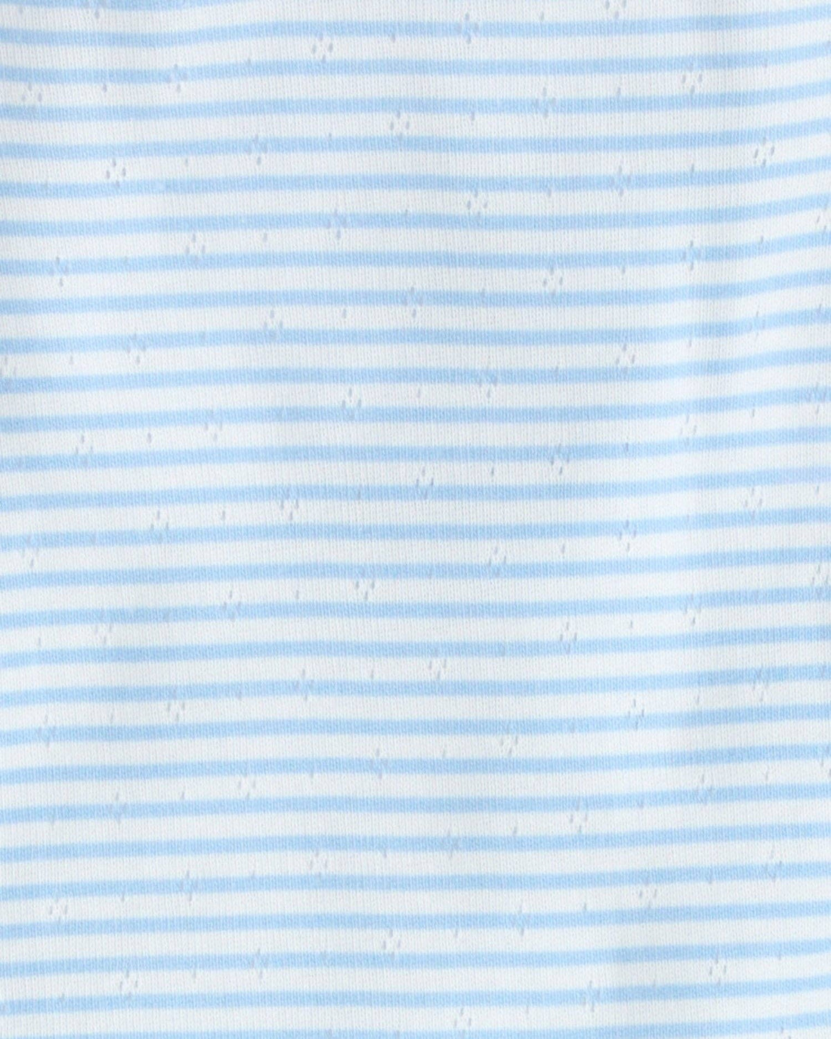 Pointelle Baby Pajama: Blue Candy Stripe / Newborn