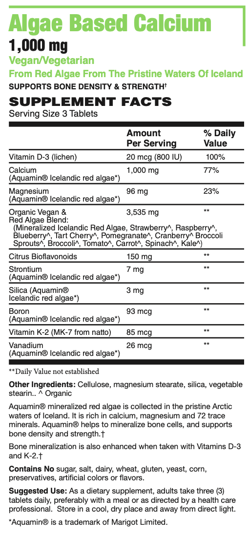 Algae Based Calcium SLIM tab