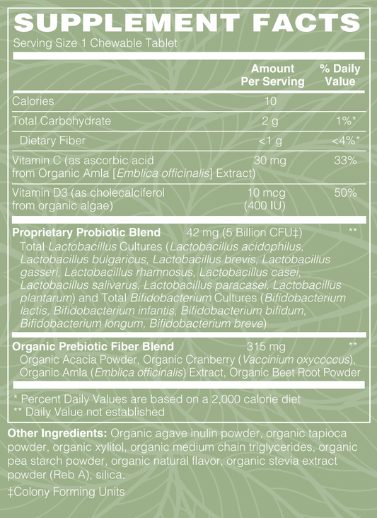 Kid's Organic Probiotic Chewable Tablets