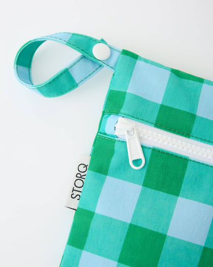 Fall Colors: Wet/Dry Bag Set: Teal Gingham