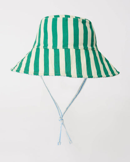 Big Floppy Sun Hat: Blue Pinstripe / One Size