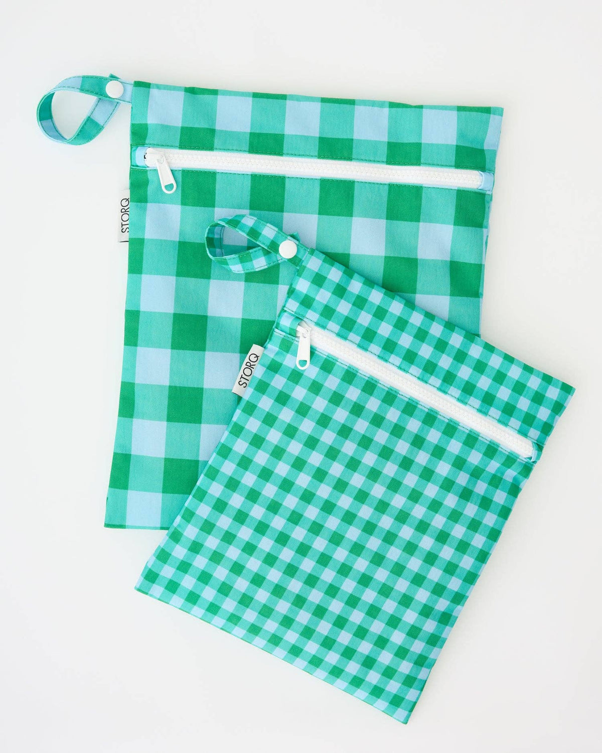 Fall Colors: Wet/Dry Bag Set: Teal Gingham