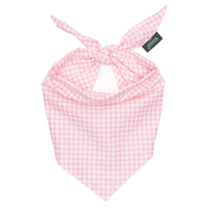 Pink Gingham Dog Bandana: XS