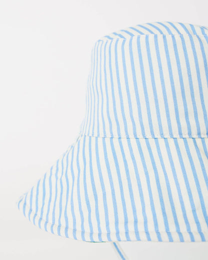 Big Floppy Sun Hat: Pink Wide Stripe / One Size